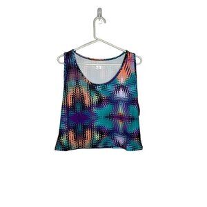 NWT New Look Sport Colorful Tank Top Blue 2X